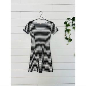 J. Crew pleated striped dress size 00